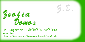 zsofia domos business card